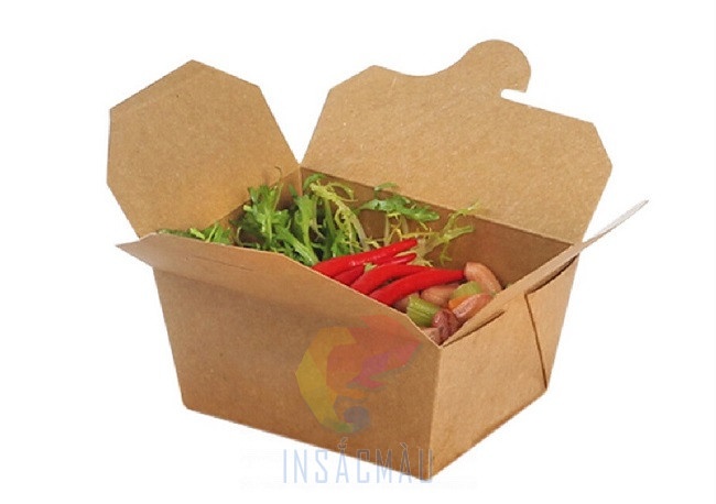 Hộp Giấy Đựng Salad 24 Hộp giấy đựng salad kiểu nắp gài chéo