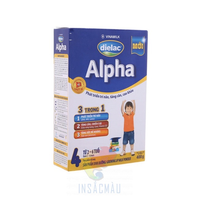 Mẫu hộp đựng sữa hiệu Alpha