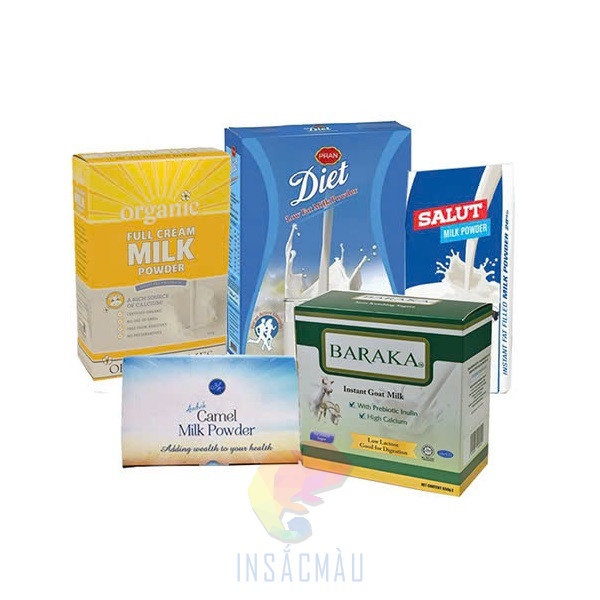 Các mẫu hộp đựng sữa nhiều kích thước