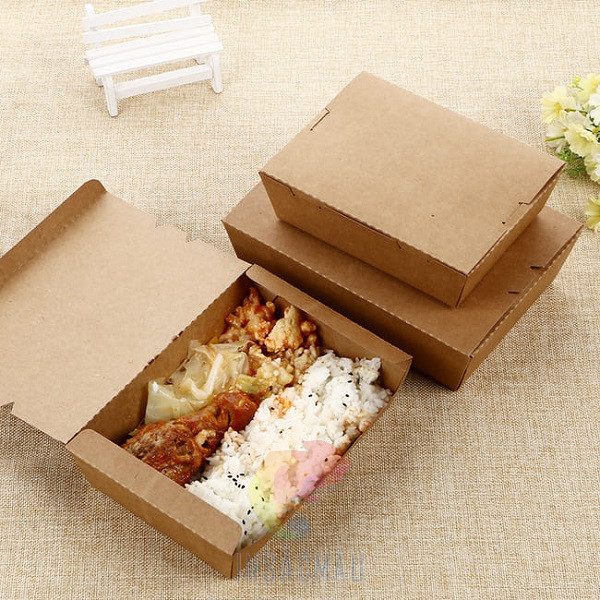 Hộp Giấy Take Away 21 In hộp giấy take away bằng giấy Kraft