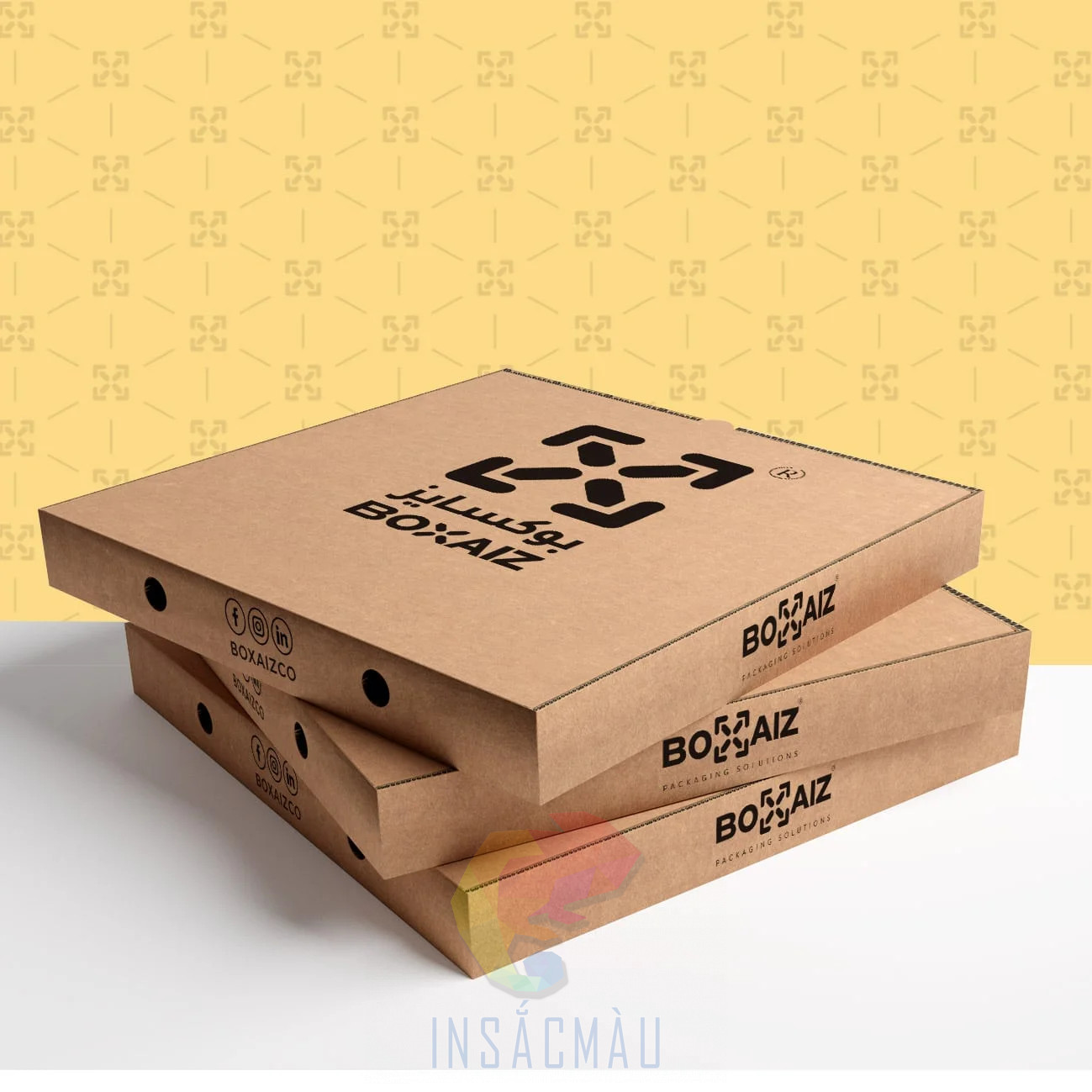 Mẫu hộp take away đựng bánh pizza