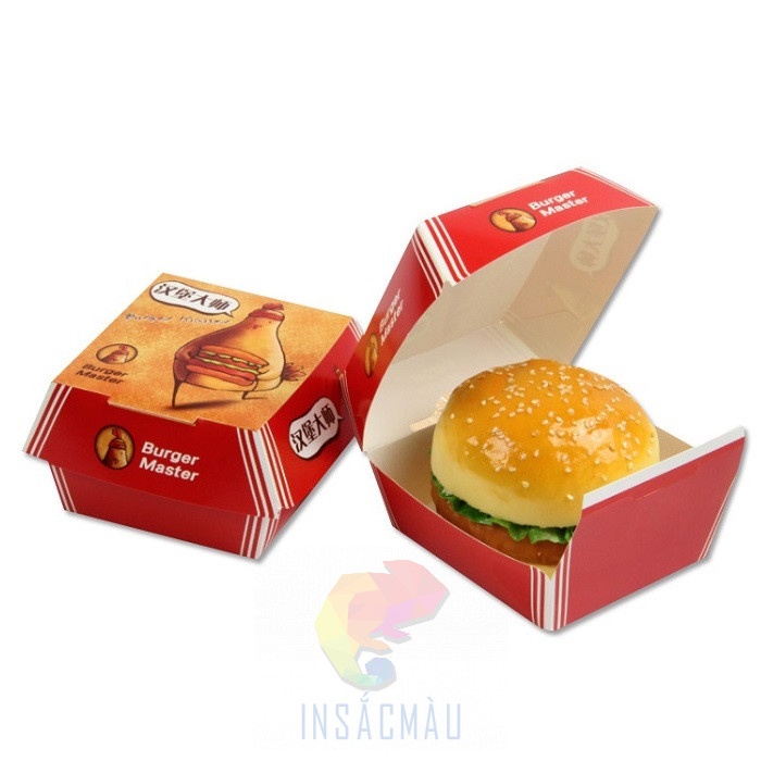 Mẫu hộp đựng hamburger - hộp take away