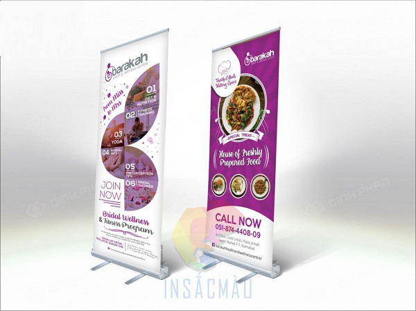 Kích thước standee cuốn