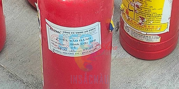 Mẫu tem nhãn bảo hành bình chữa cháy