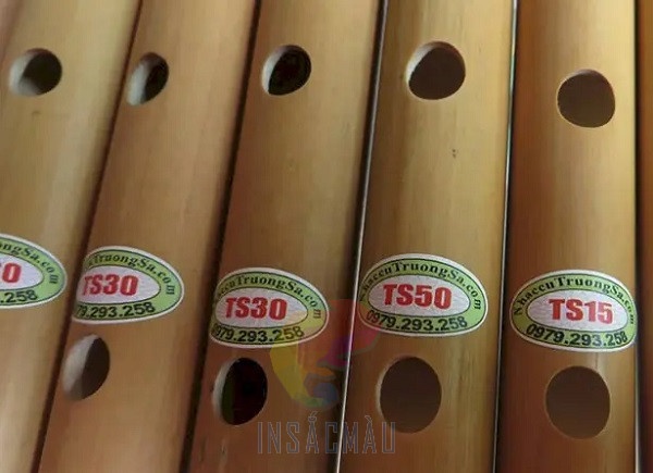 Tem Bảo Hành Sáo Trúc 7 Tem nhãn bảo hành sáo trúc hình elip