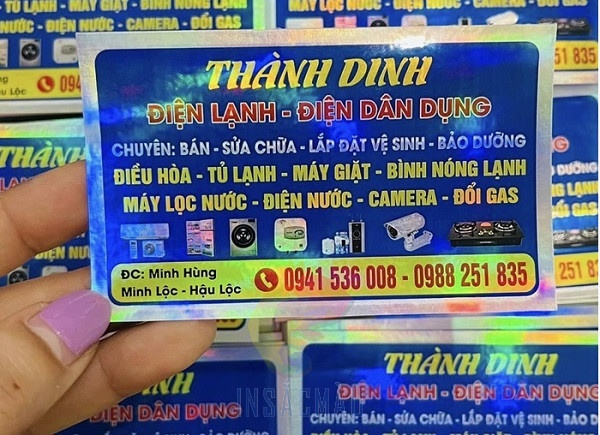 Tem nhãn quảng cáo điện lạnh