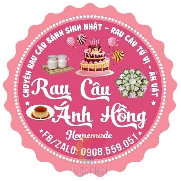 Tem Rau Câu 7 Tem rau câu hình tròn