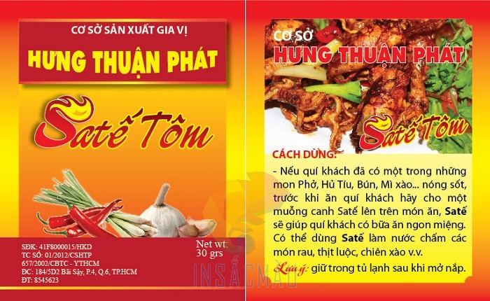 Mẫu tem nhãn dán chai tương ớt