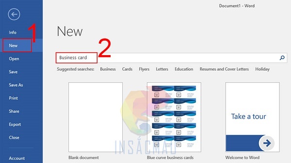 Cách in card visit 2 mặt bằng Microsoft Word 19 Tìm và tạo template