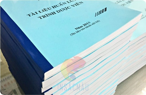 Mẫu giáo trình gáy đóng ghim