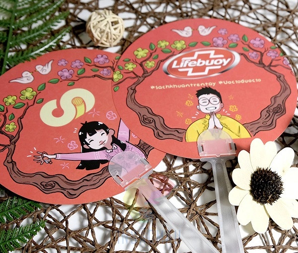 Mẫu quạt giấy quảng cáo hình tròn