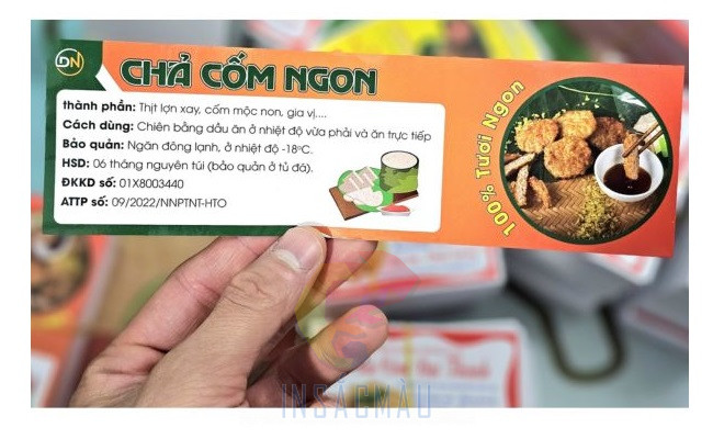 Mẫu tem cốm bằng giấy