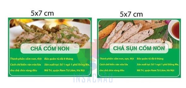 Mẫu tem cốm thiết kế theo yêu cầu