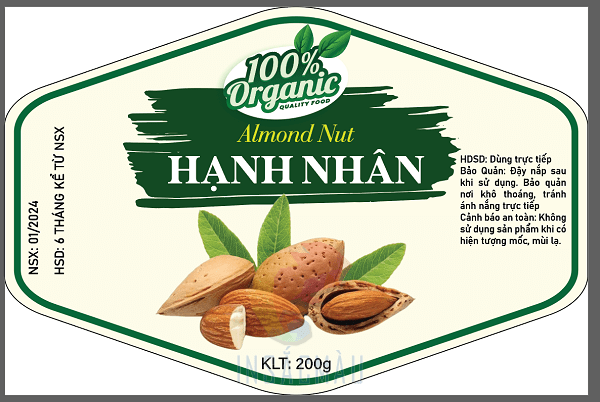 Mẫu tem hạnh nhân hình thoi