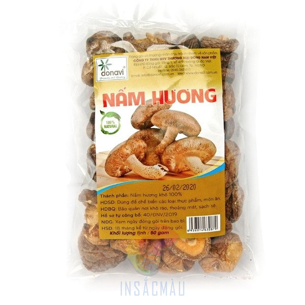 Tem Nhãn Nấm Hương 11 In Sắc Màu - đơn vị in tem nhãn nấm hương uy tín