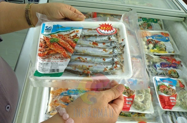 Mẫu tem nhãn cá trứng đông lạnh