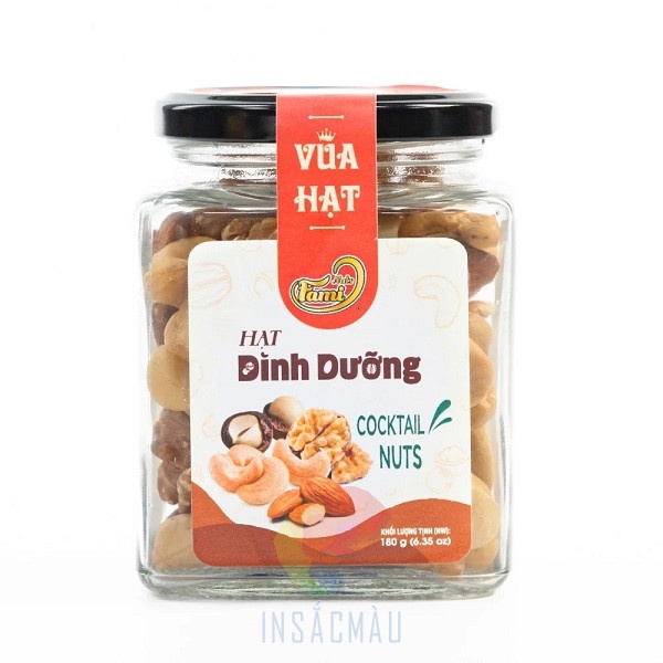 Mẫu tem óc chó niêm phong nắp và thân 