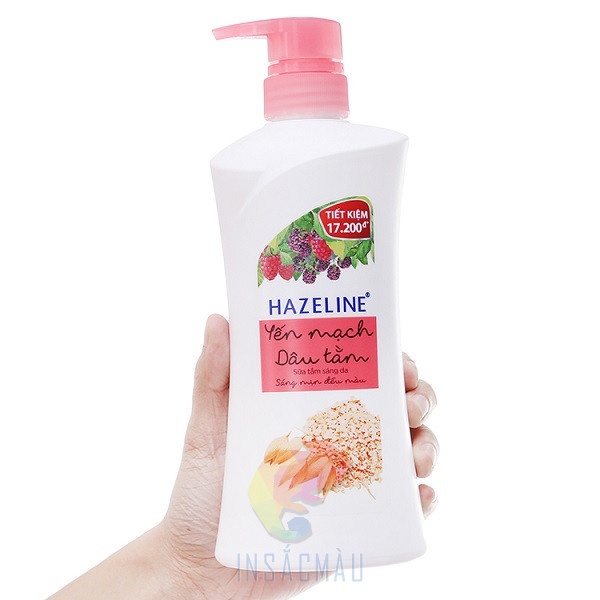 Mẫu tem dán sữa tắm Hazeline