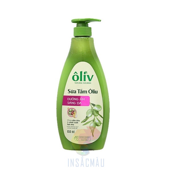 Mẫu tem sữa tắm Ôliv