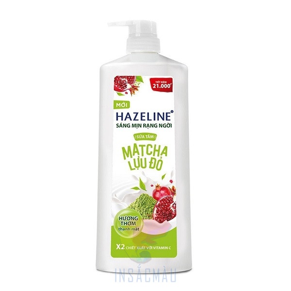 Mẫu tem nhãn dán sữa tắm Hazeline