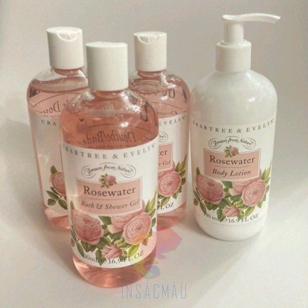 Mẫu tem nhãn dán chai sữa tắm decal nhựa sữa