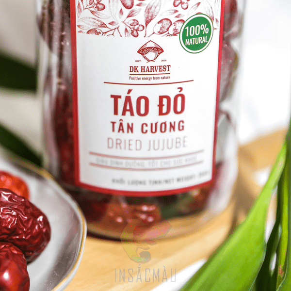 Mẫu tem dán táo đỏ bằng giấy