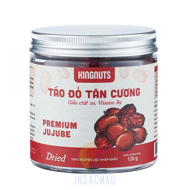 Mẫu tem dán hộp đựng táo đỏ