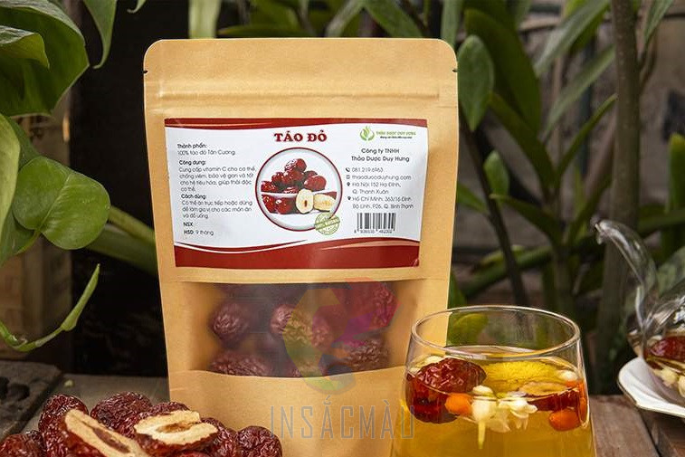 Các chất liệu in tem nhãn táo đỏ phổ biến