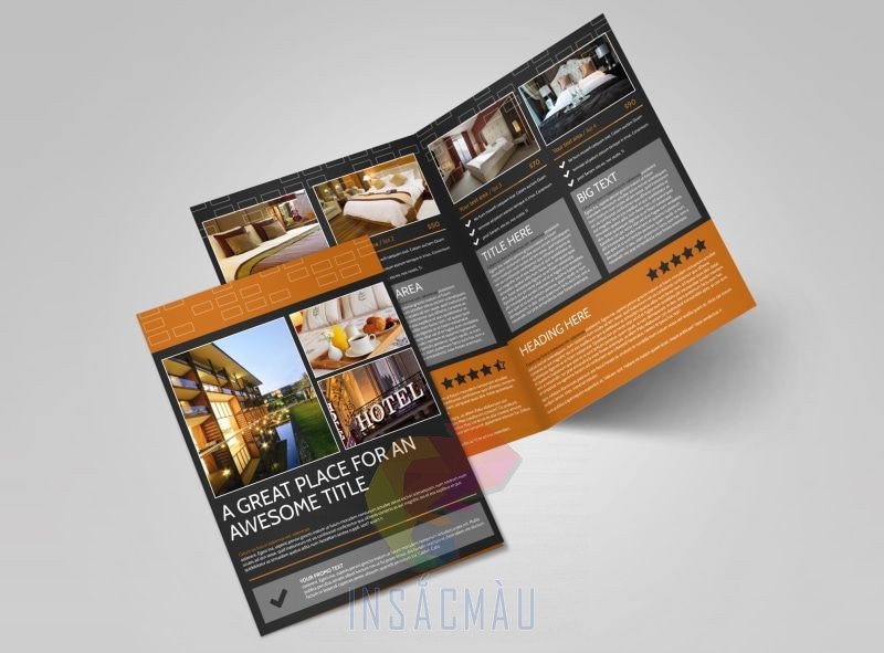 Mẫu brochure khách sạn kiểu gập đôi
