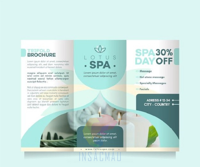 Mẫu brochure spa đơn giản, thu hút
