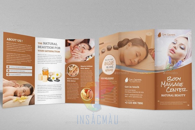 Mẫu brochure spa thiết kế sang trọng
