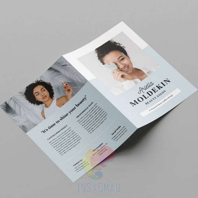 Mẫu brochure spa kiểu gập đôi