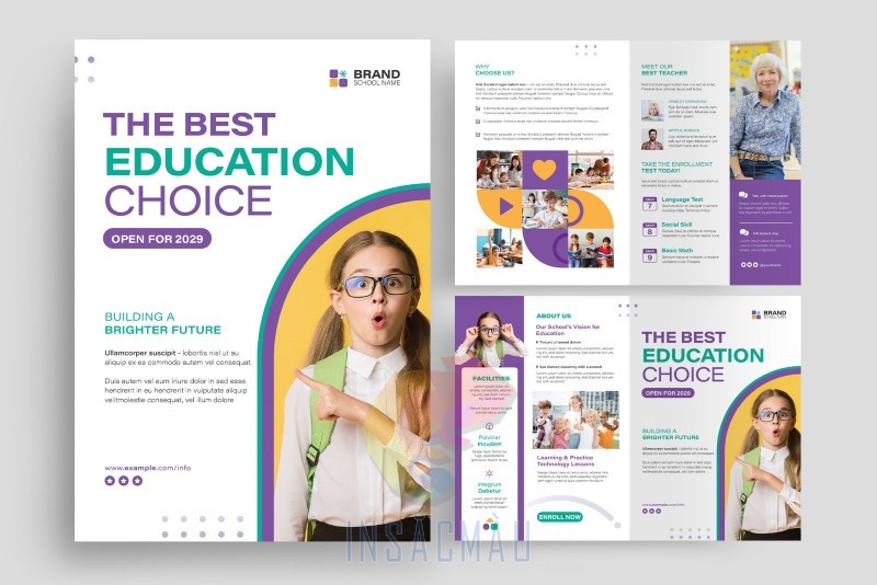22+ Mẫu brochure trung tâm tiếng Anh ấn tượng, chuyên nghiệp 22 Mẫu brochure trung tâm tiếng Anh chất lượng
