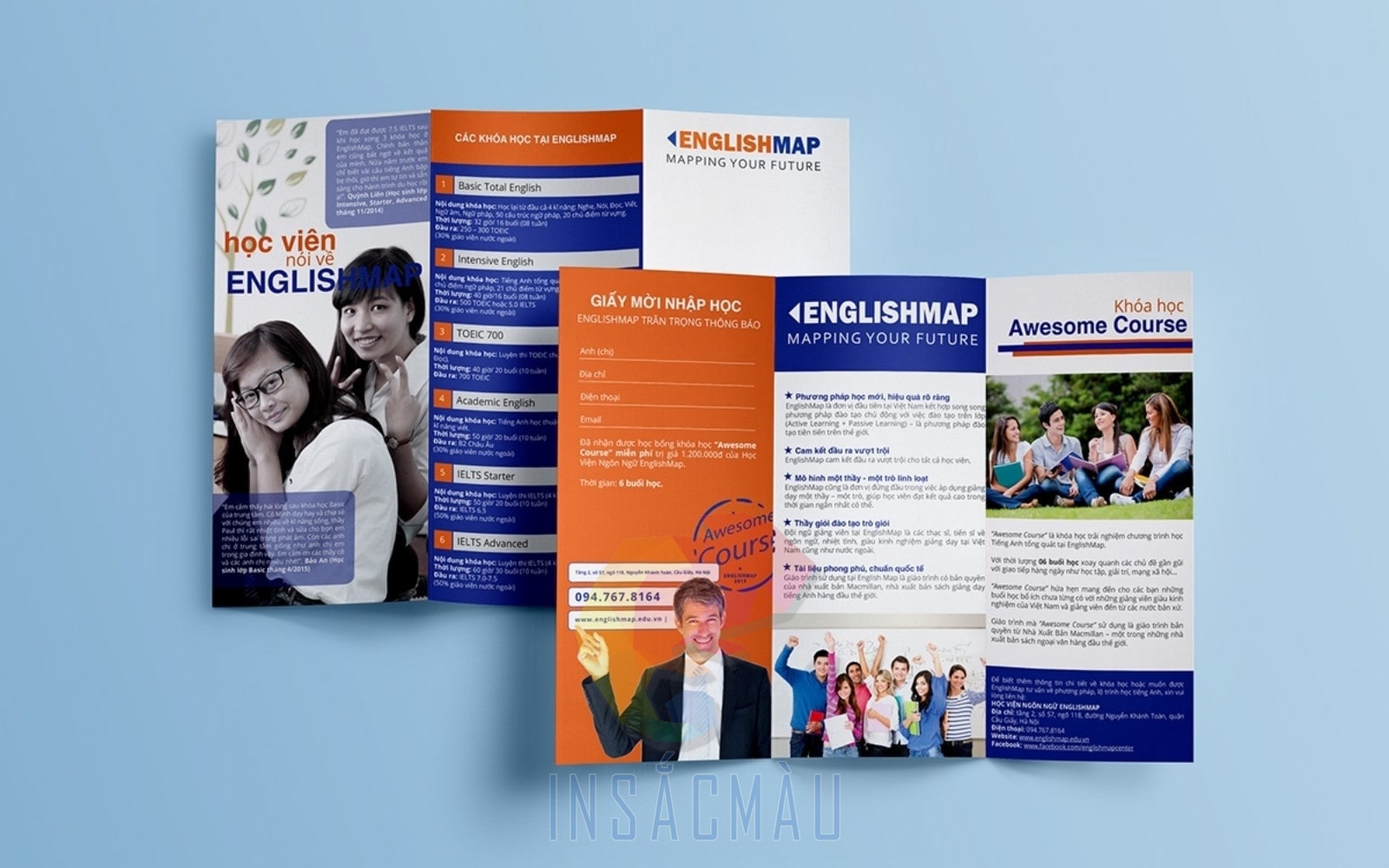 22+ Mẫu brochure trung tâm tiếng Anh ấn tượng, chuyên nghiệp 20 Mẫu brochure trung tâm tiếng Anh dạng gấp 3