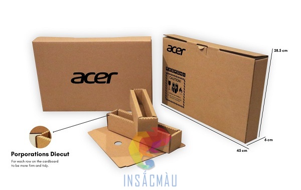 Mẫu hộp giấy carton đựng laptop Acer