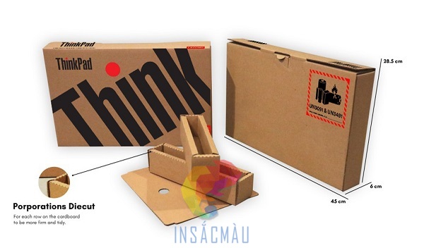 Mẫu hộp carton đựng laptop Lenovo thinkpad