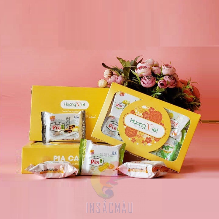 Mẫu hộp đựng bánh Pía có cửa sổ