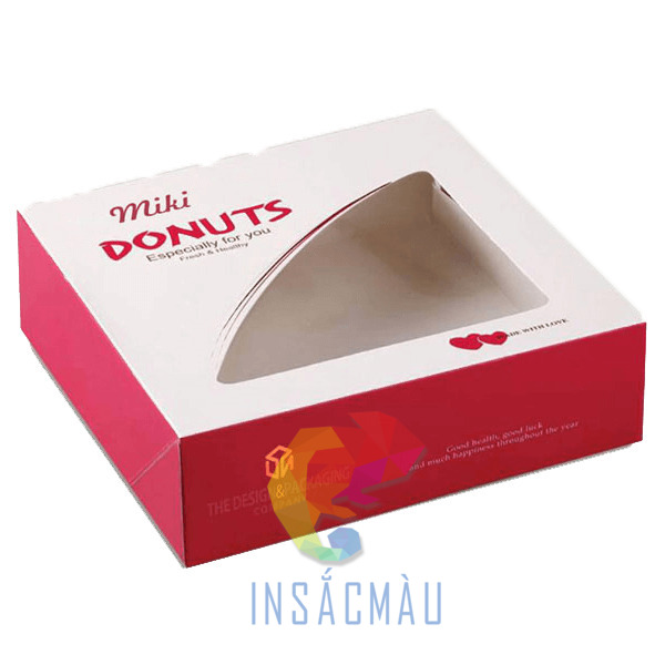 Mẫu hộp giấy đựng donut