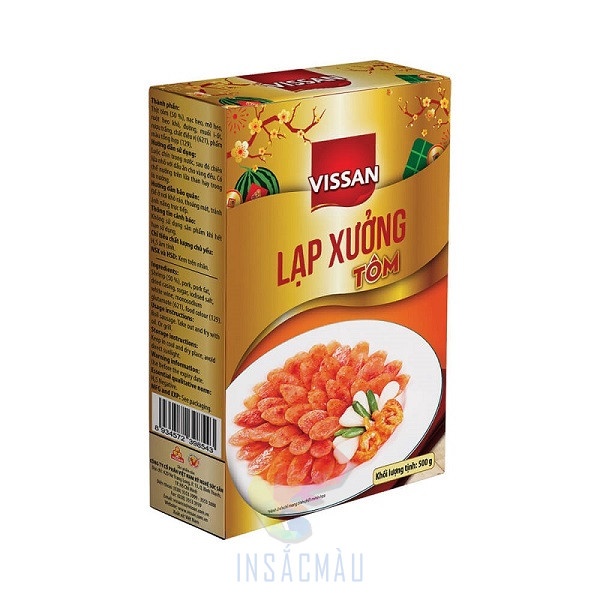Hộp giấy đựng lạp xưởng nắp gài