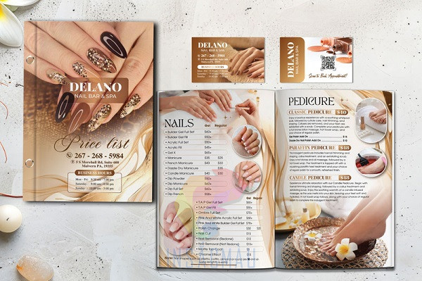 Mẫu nails spa dạng bìa cứng