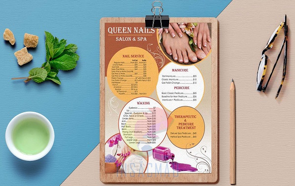 Mẫu nails spa đơn giản dạng rờ rời
