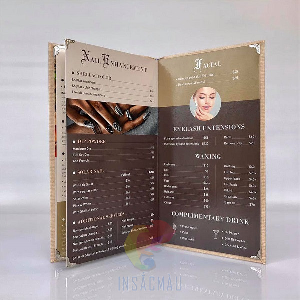 Mẫu nails spa đóng góc kim loại