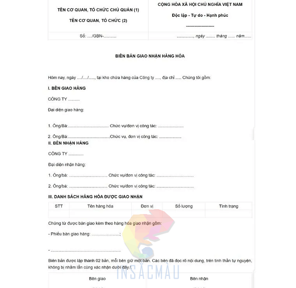In Phiếu Giao Hàng 8 Kích thước phiếu giao hàng