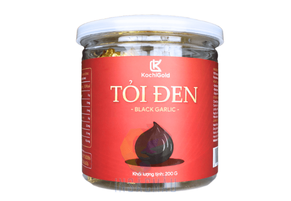 Mẫu tem nhãn dán tỏi đen