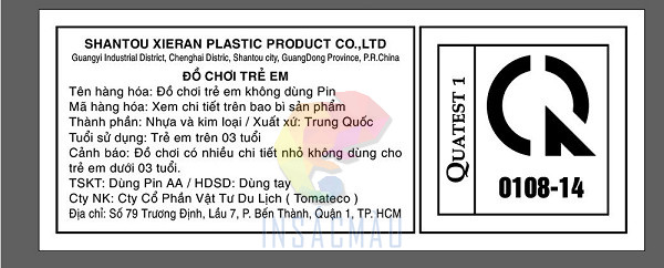 Tem phụ đồ chơi