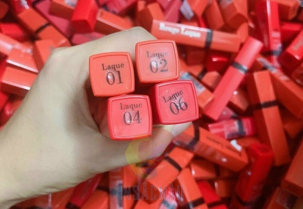 Mẫu tem dán đế thỏi son in thông tin mã màu