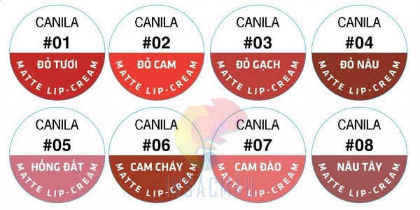 Mẫu tem nhãn dán mã màu son môi