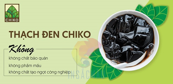 Mẫu tem thạch đen hình chữ nhật