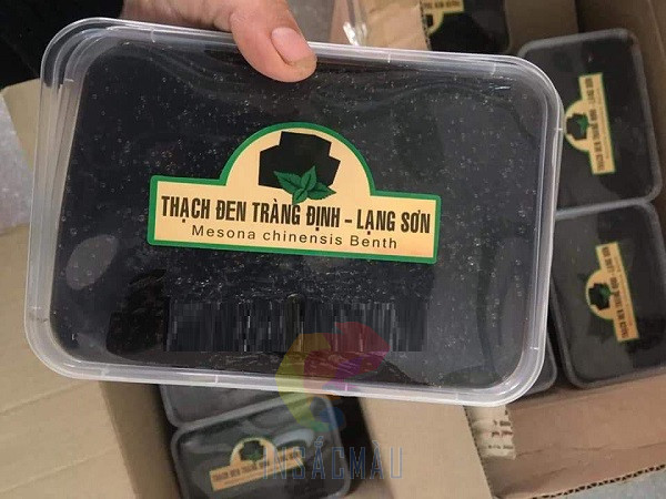 Mẫu tem dán thạch đen kiểu dáng đặc biệt