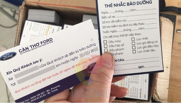 In Thẻ Nhắc Bảo Dưỡng 20 Mẫu thẻ nhắc bảo dưỡng, bảo trì